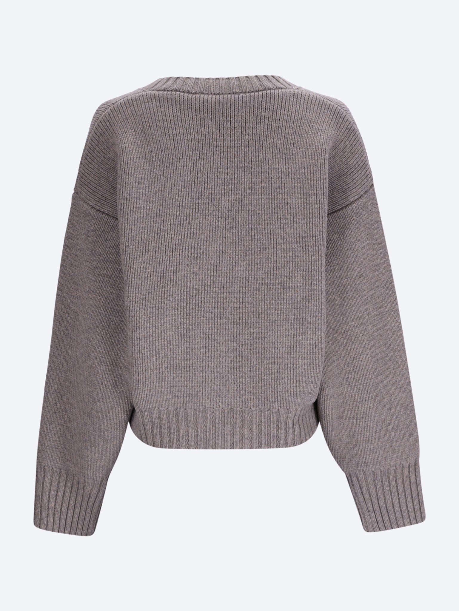 Sculptural compact v-neck sweater 3