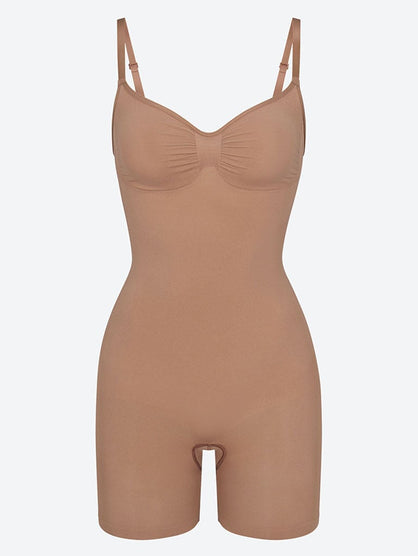Seamless sculpt mid thigh bodysuit