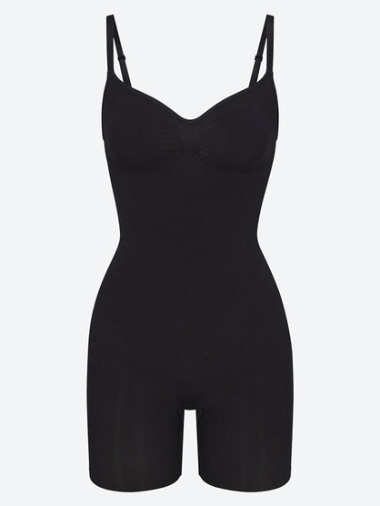 Seamless sculpt mid thigh bodysuit