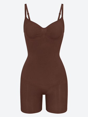 Seamless sculpt mid thigh bodysuit