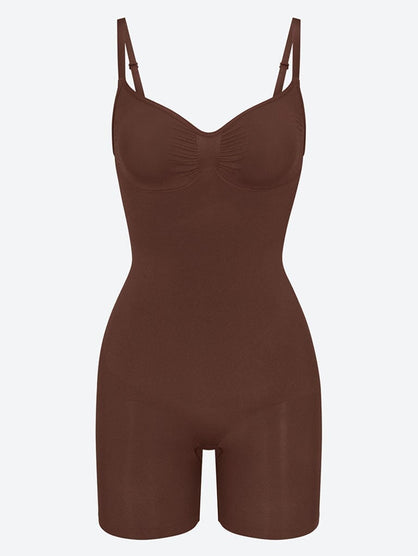 Seamless sculpt mid thigh bodysuit