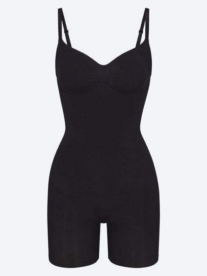 Seamless sculpt mid thigh bodysuit
