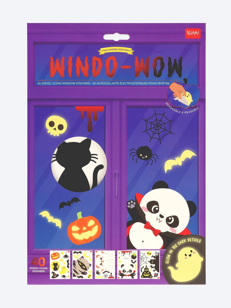Lot de 40 autocollants de fenêtre électrostatiques - window-wow - halloween 1