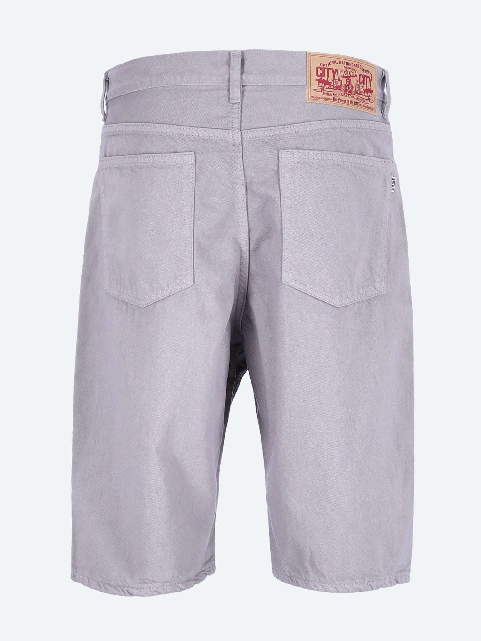 Shark garment dye relaxed fit denim shorts 3