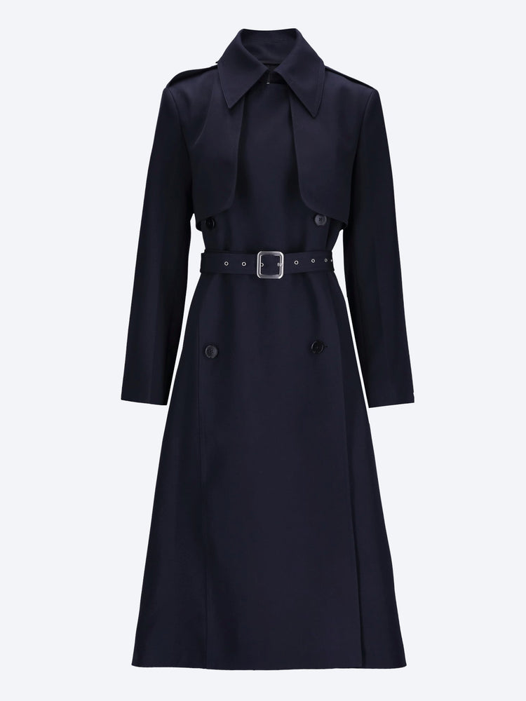 Sharp wool gabardine trench coat 1