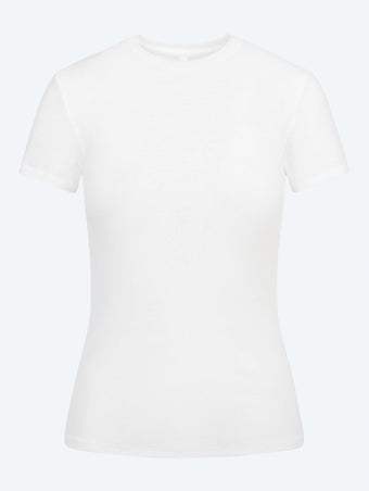 Sheer rib crewneck t-shirt