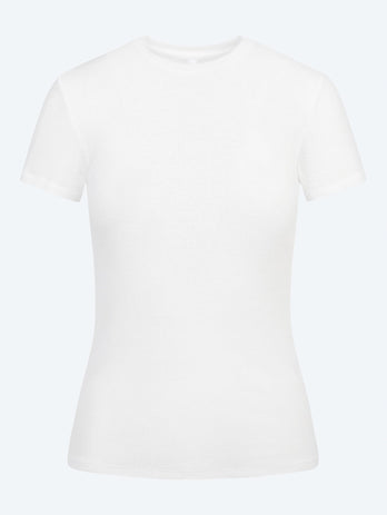 Sheer rib crewneck t-shirt