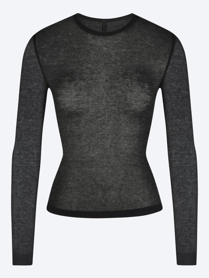Sheer rib long sleeve