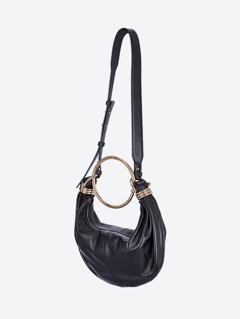 Shiny grained calfskin bracelet bag 3