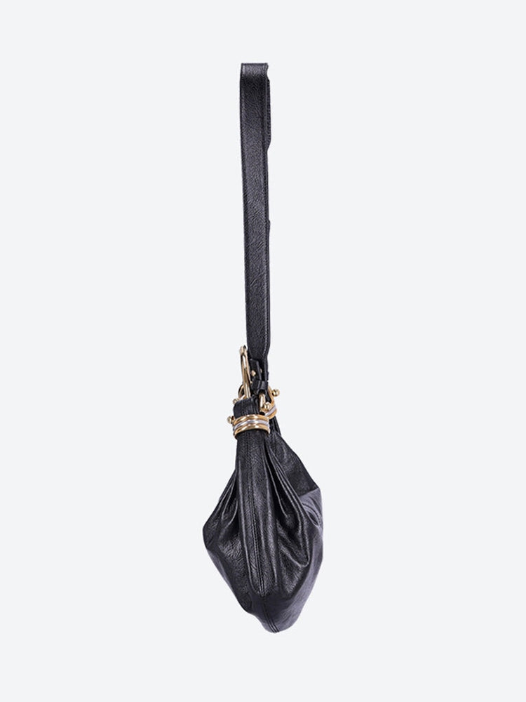 Shiny grained calfskin bracelet bag 4