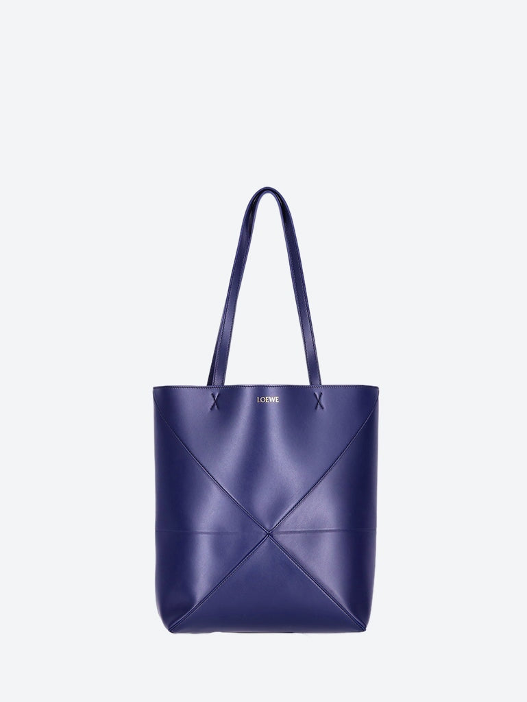 Shiny leather puzzle fold tote medi 1