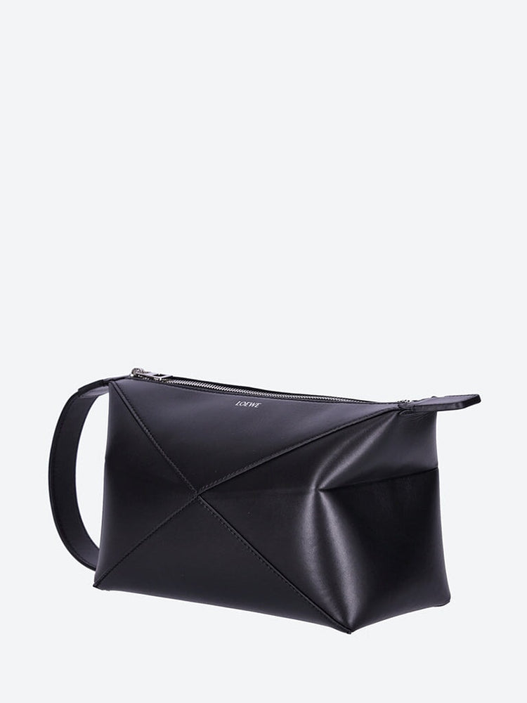 Shiny leather puzzle fold wash bag 2