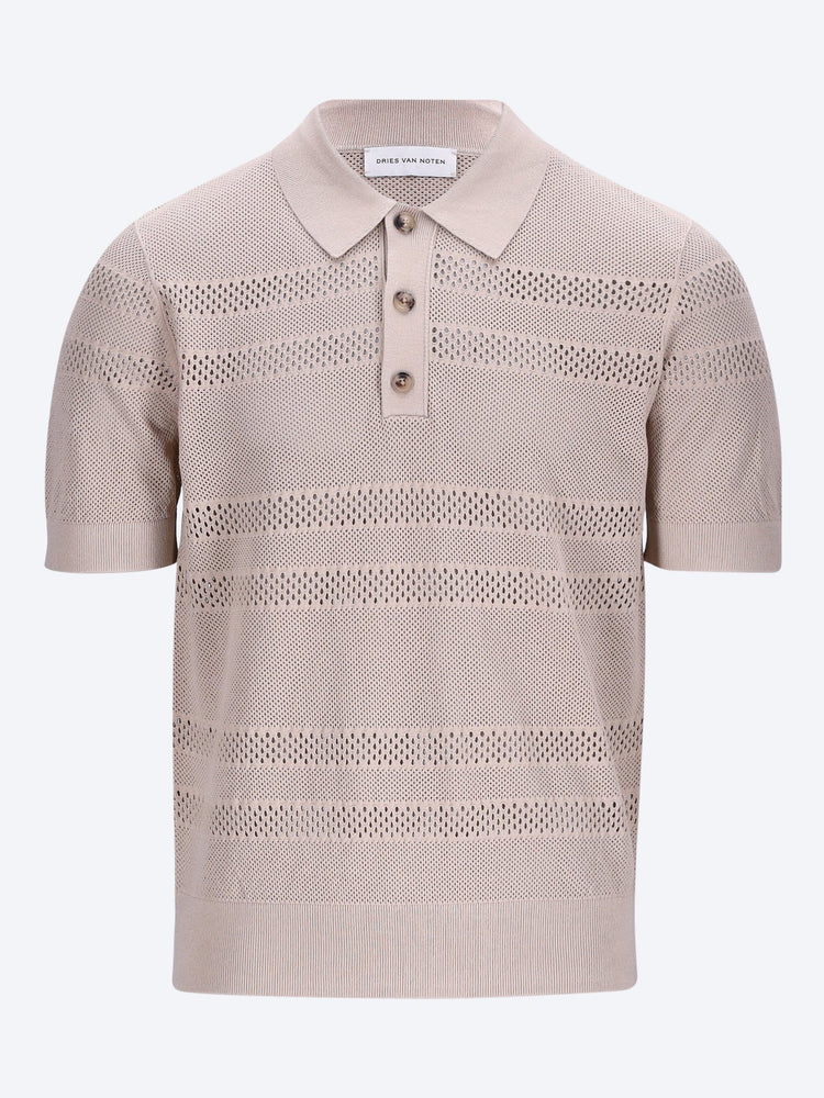 Short-sleeve mesh polo shirt 1