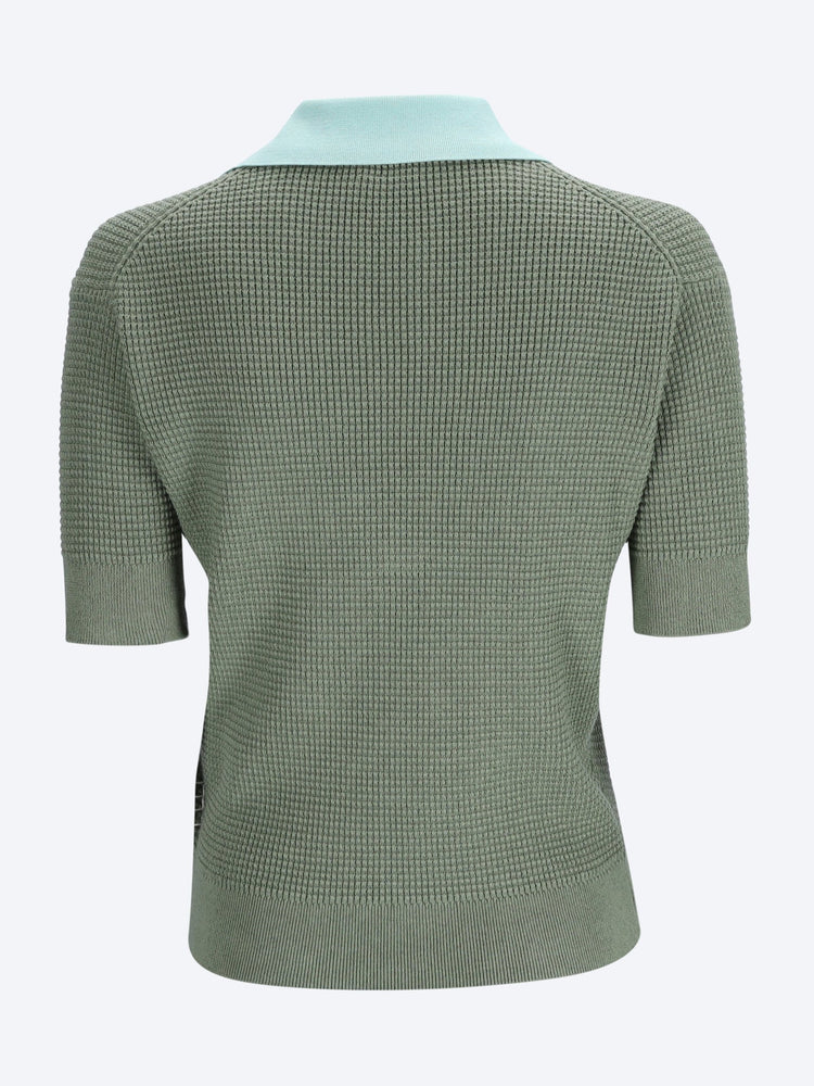Short sleeve polo sweater 2