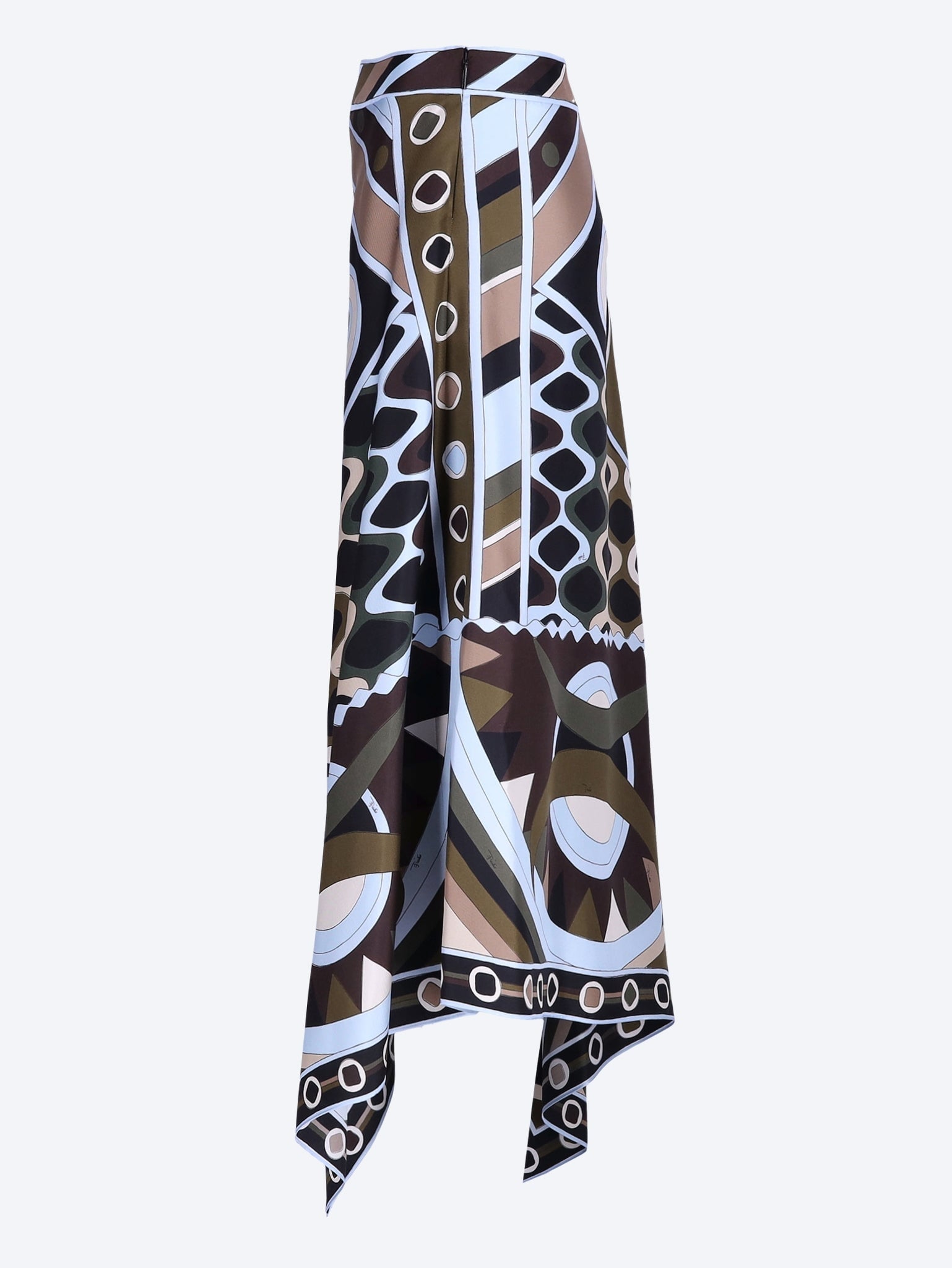 Silk occhi print skirt 2