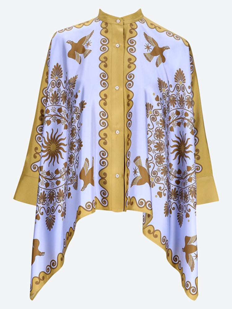 Silk twill foulard shirt 1