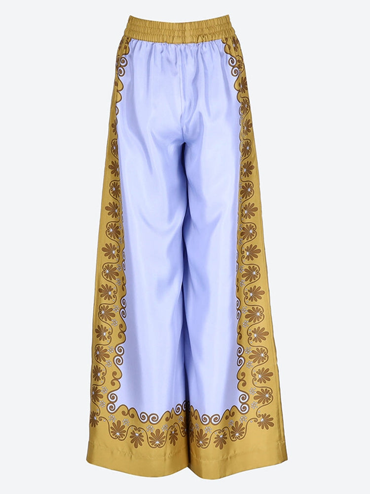 Silk twill palazzo pants 3