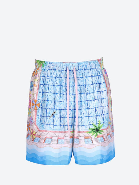 Shorts en sergé sur la soie