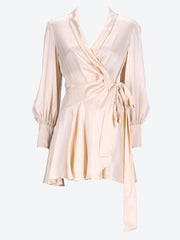 Silk wrap mini dress ref: