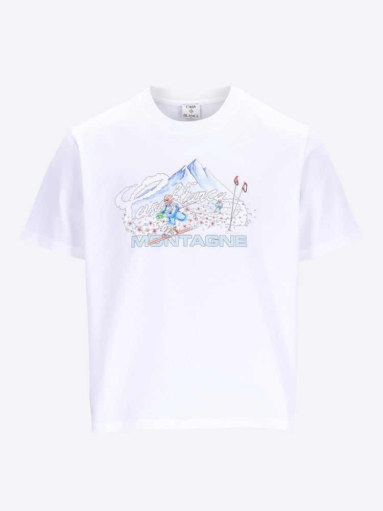 CASABLANCA WOMEN-CLOTHING T-SHIRTS Ski printed t-shirt