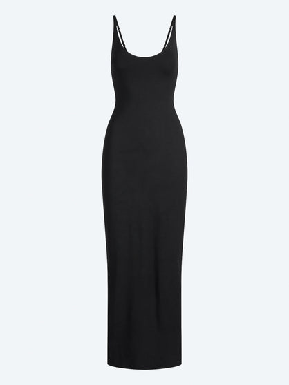 Smooth layers skimpy scoop neck dress