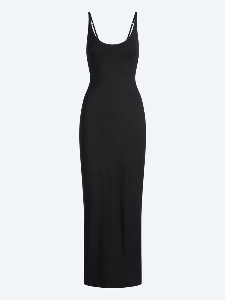 Smooth layers skimpy scoop neck dress 1