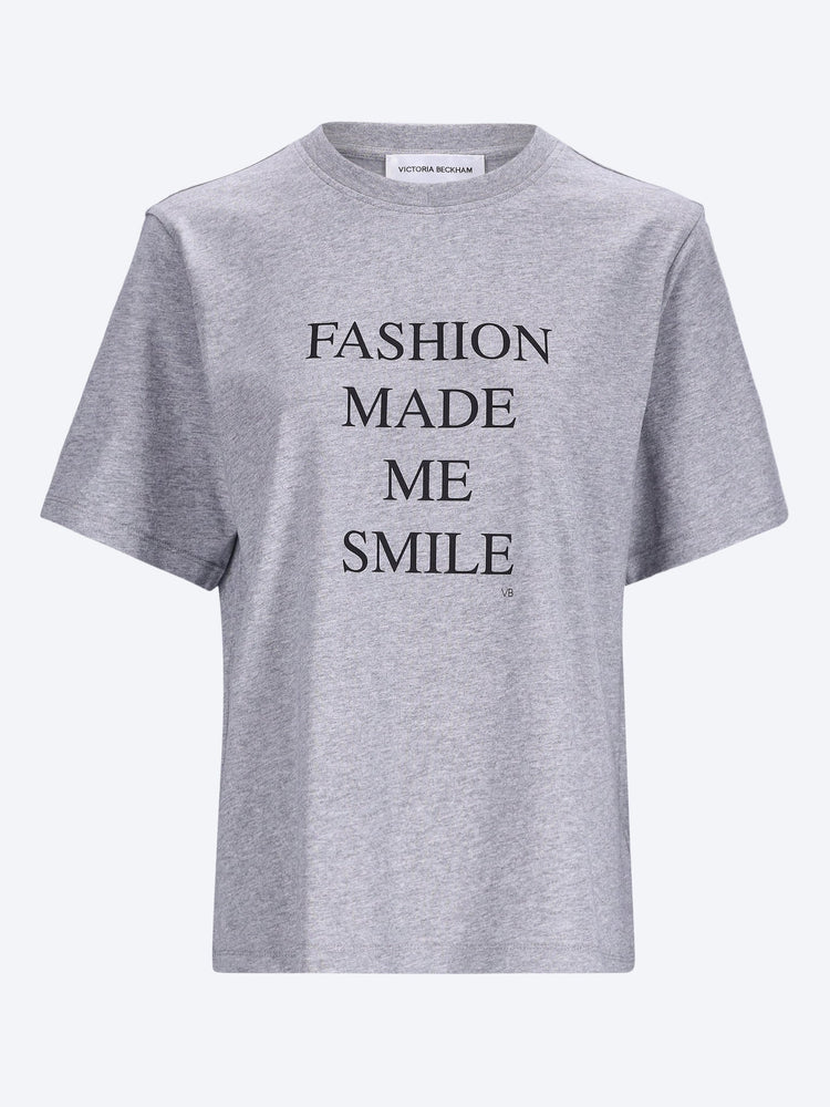 Slogan fashion made me smile t-shirt 1