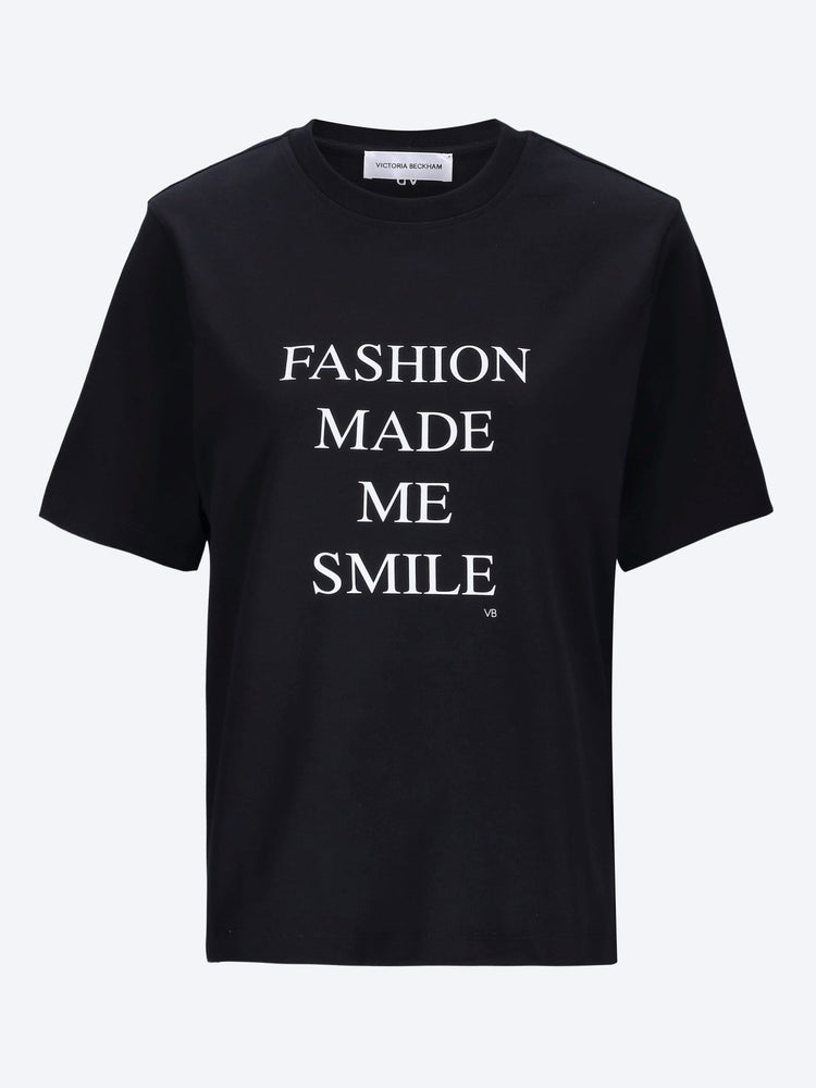 Slogan fashion made me smile t-shirt 1