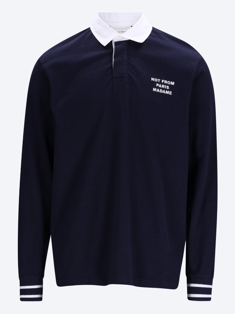 Slogan longsleeve polo 1