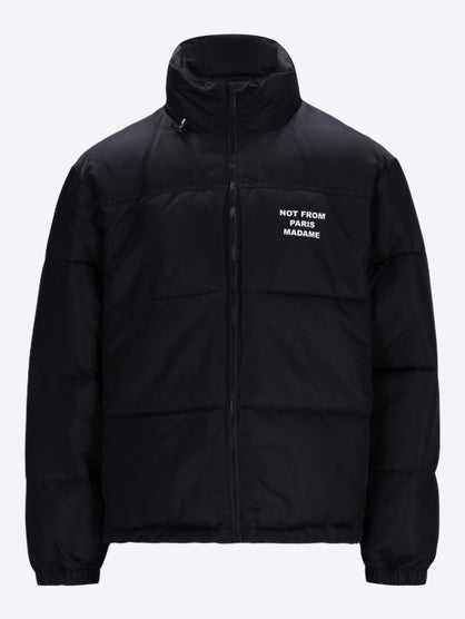 Pufferjacke mit Slogan