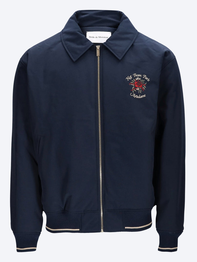 Slogan rose bomber jacket 1