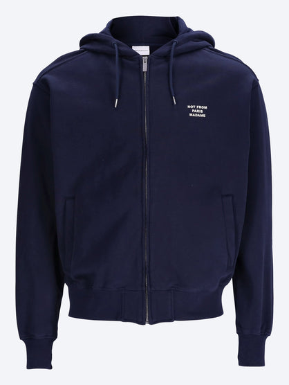 Slogan zip sweatshirt