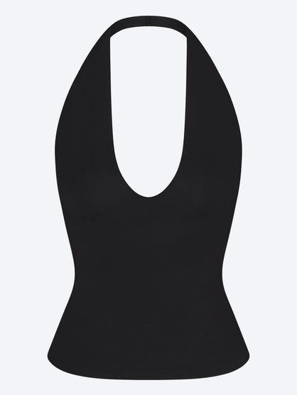 Smooth layers halter top