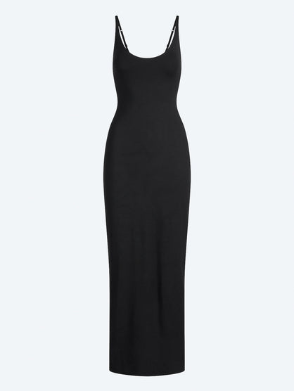 Smooth layers skimpy scoop neck dress