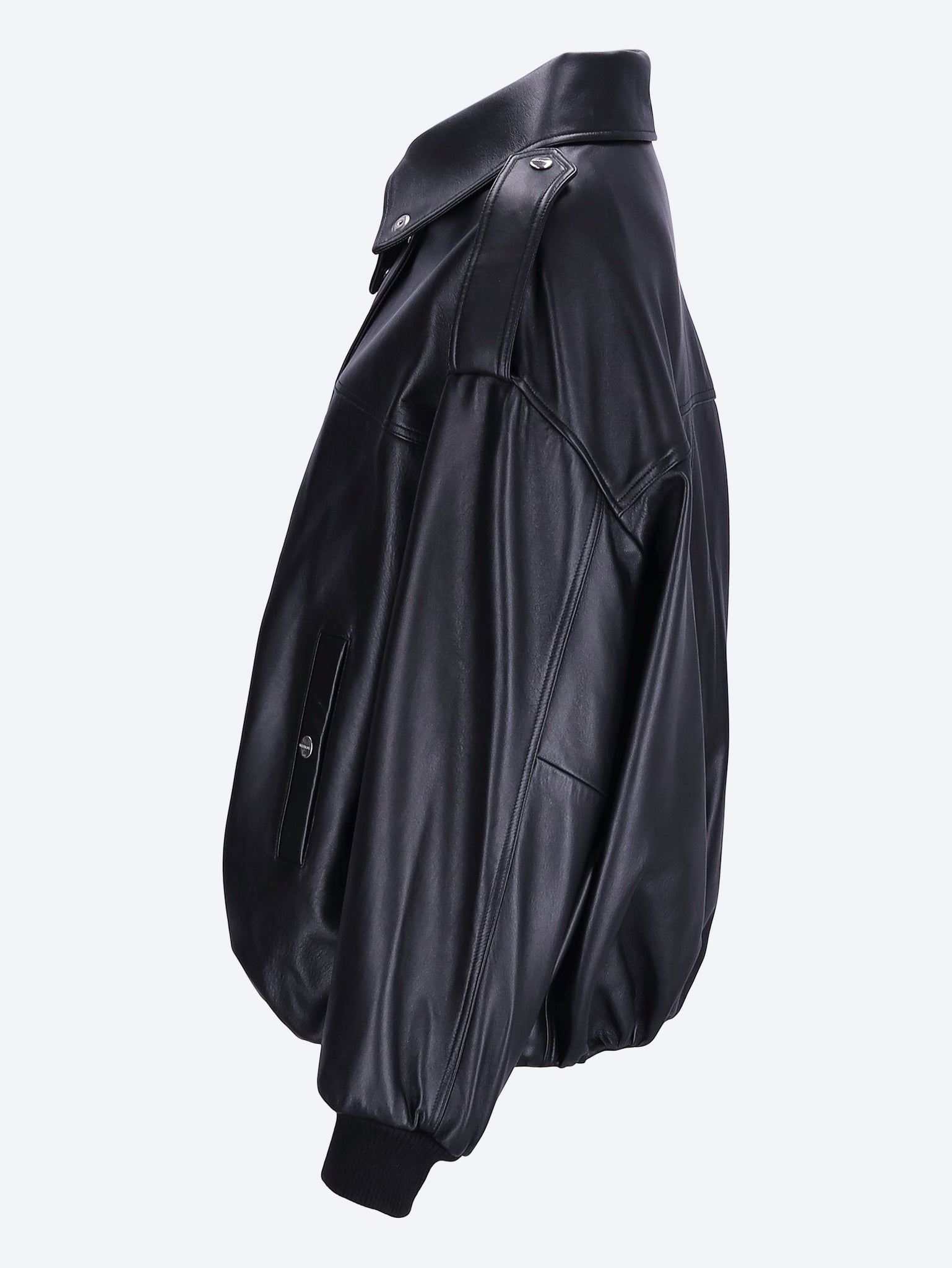 Smooth leather bomber jacket 2