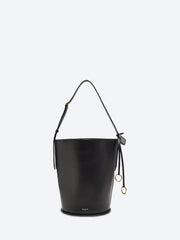 Smooth leather small bucket bag ref: