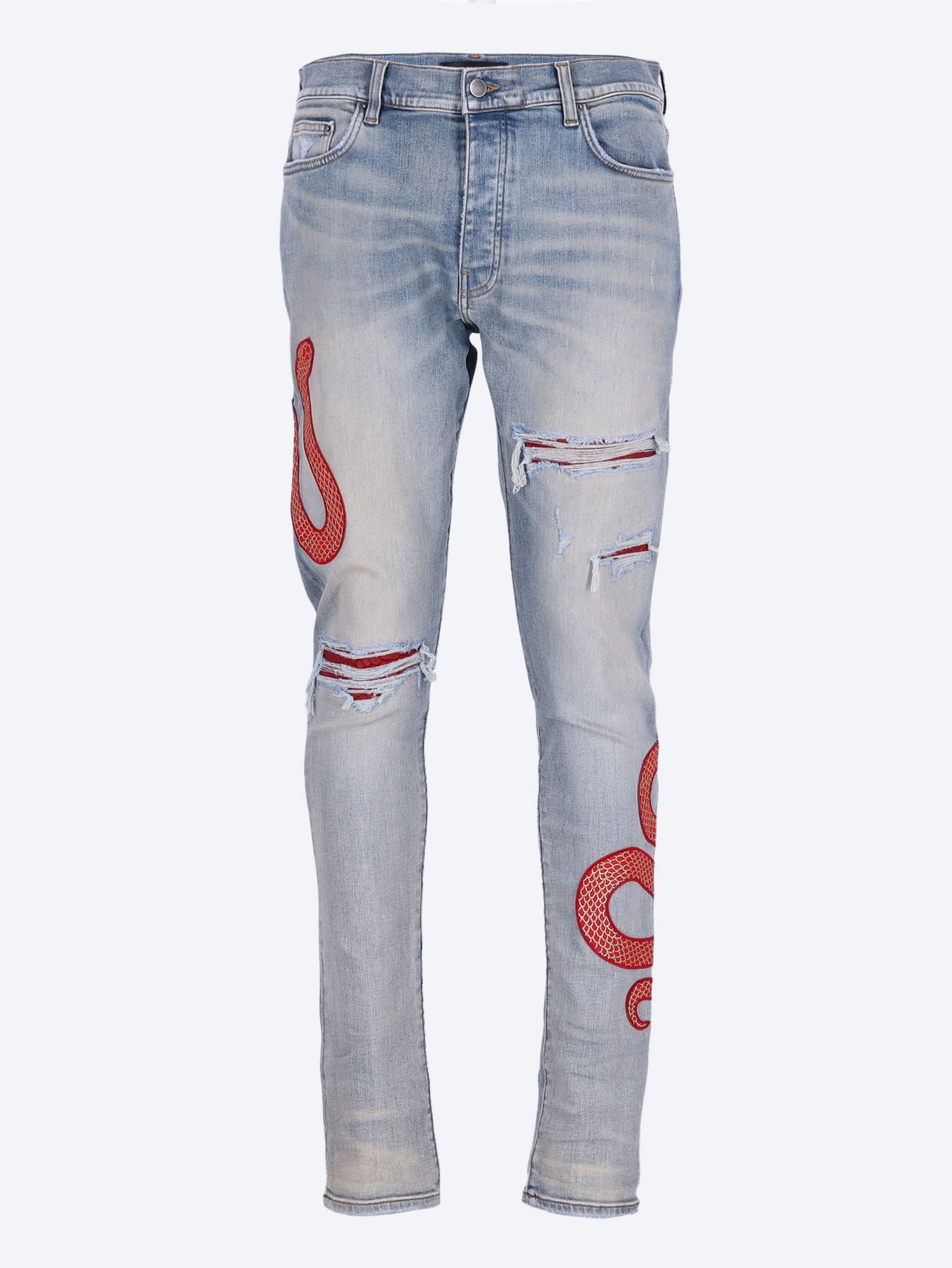 Snake skinny jeans 1