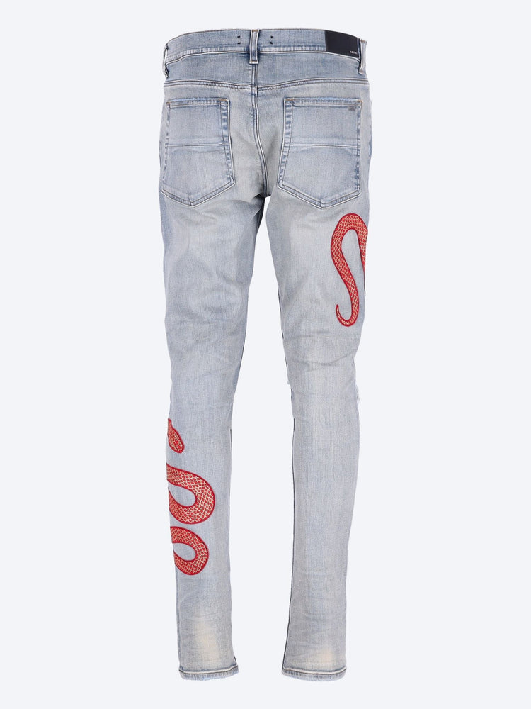 Snake skinny jeans 3