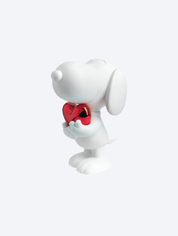 Snoopy Heart Matt 27 Cm Wht & Chrom