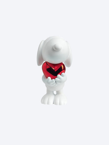 Snoopy Heart Matt 27 Cm Wht & Chrom