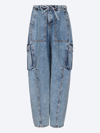 Snow denim cargo pants