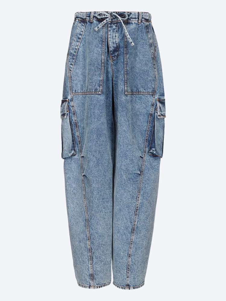 Cargohose aus Snow-Denim 1