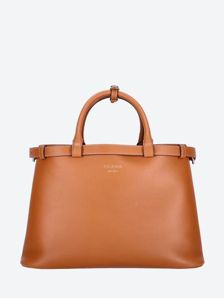 Soft calf leather handbag Brown