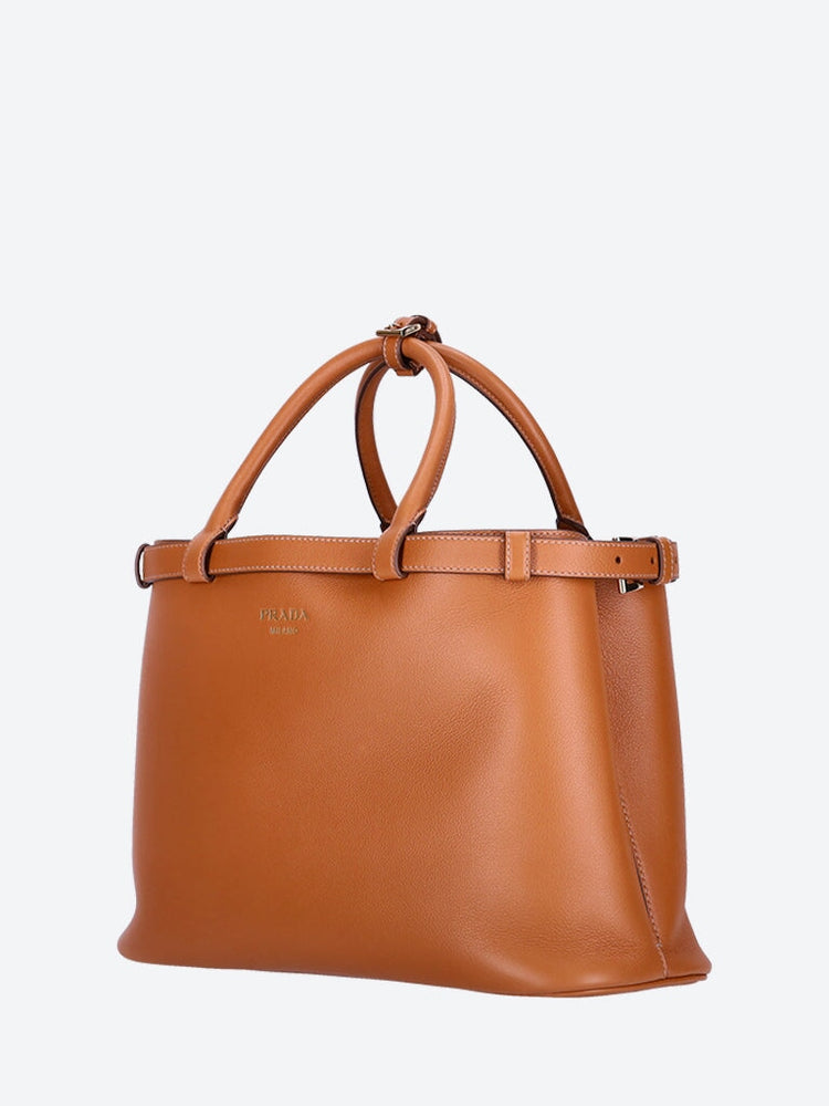 Soft calf leather handbag Brown 2