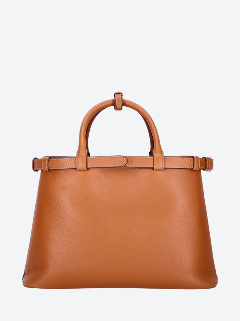 Soft calf leather handbag Brown 4