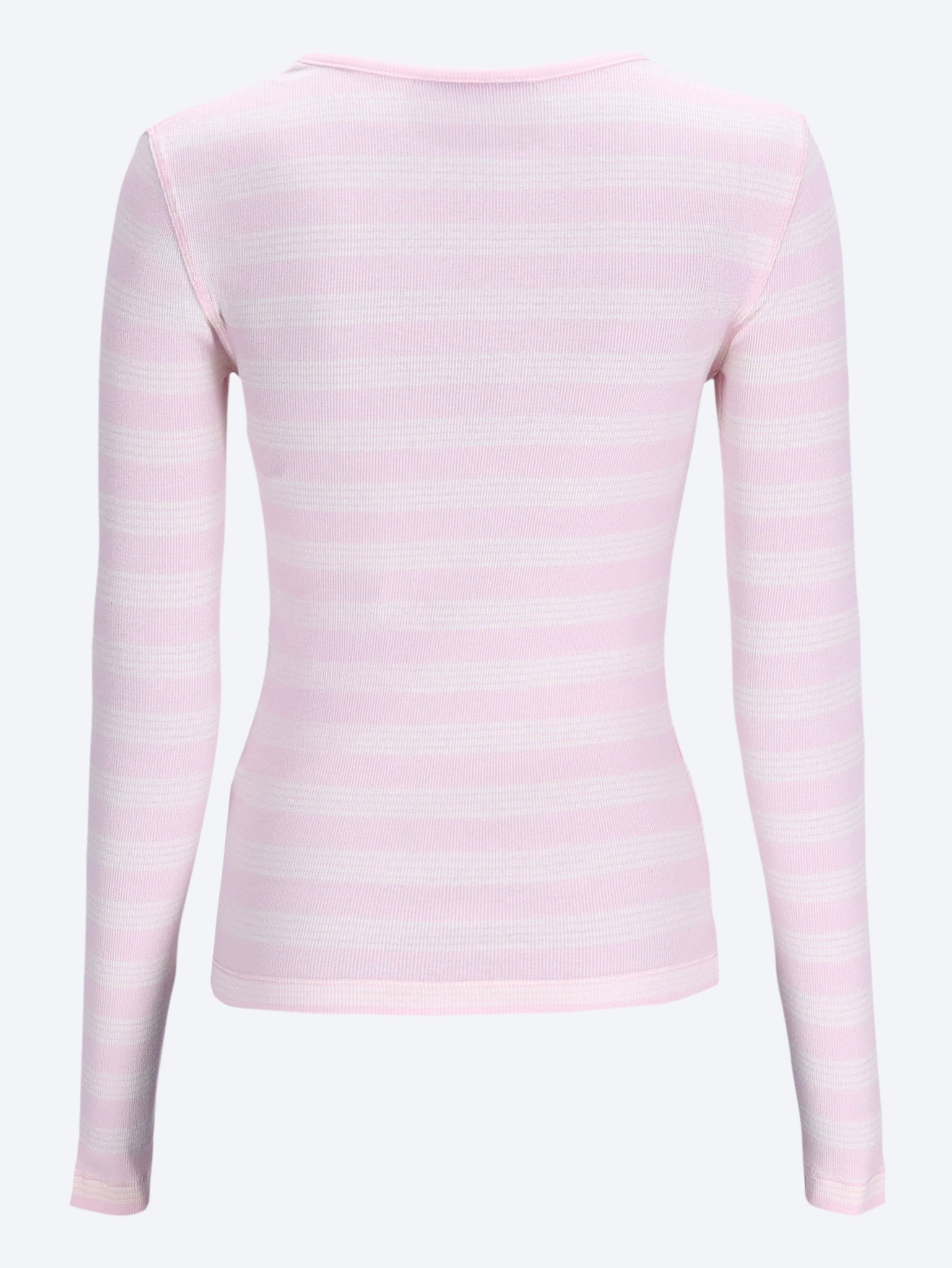 Soft cotton stripe rib long sleeve t-shirt 3