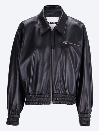 Soft nappa skin blouson jacket