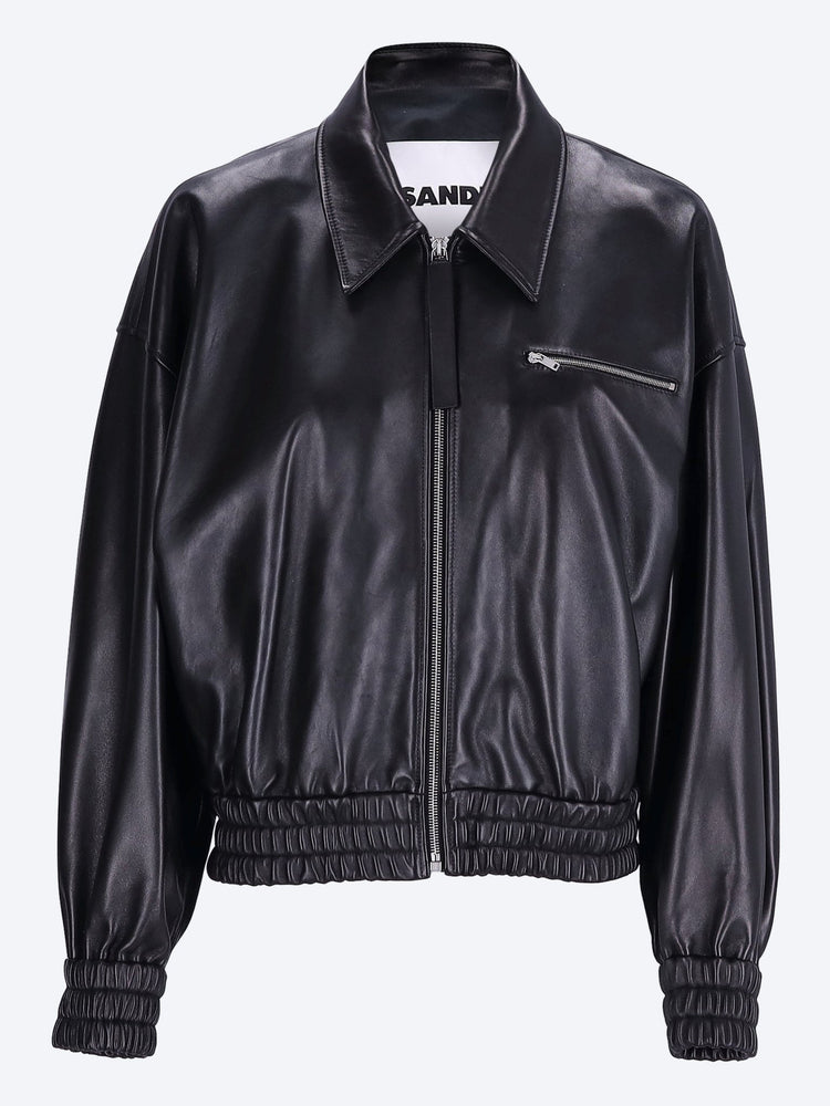 Blouson en cuir nappa doux 1