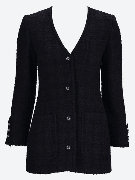 Soft tweed melange jacket