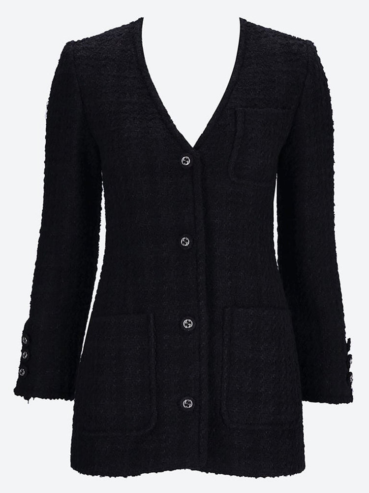 Soft tweed melange jacket 1